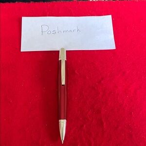 Waterford Red and Silver Pen w/ Black Felt Case